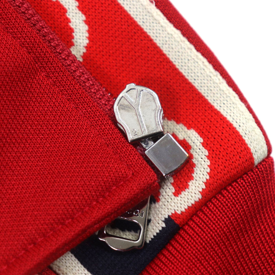 GUCCI Track jacket 575758 Outer: 55% polyester, Outer: 45% cotton, Part: 84% polyester, Part: 14% nylon, Part: 2% polyurethane Red beige Interlocking G mens XL Used Authentic