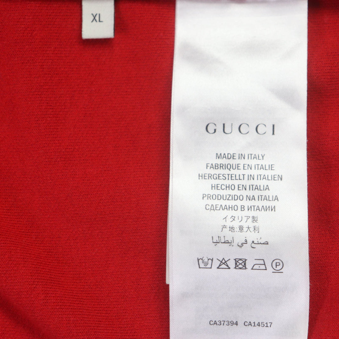 GUCCI Track jacket 575758 Outer: 55% polyester, Outer: 45% cotton, Part: 84% polyester, Part: 14% nylon, Part: 2% polyurethane Red beige Interlocking G mens XL Used Authentic