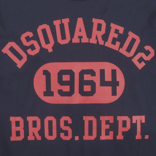 DSQUARED2 Short sleeve T-shirt S74GD0759 Outer material: 100% cotton Navy mens L Used Authentic