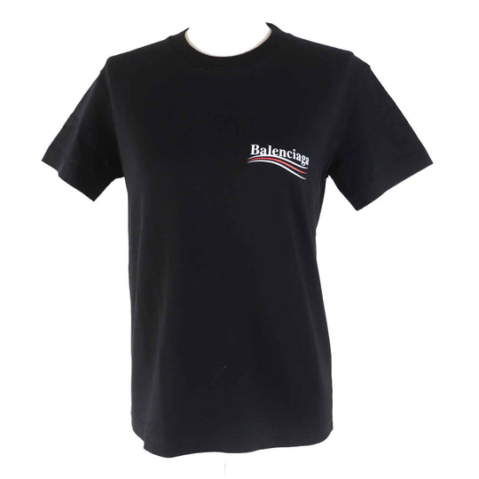 BALENCIAGA Short sleeve T-shirt 612964 Main: 100% cotton black Women M Used Authentic