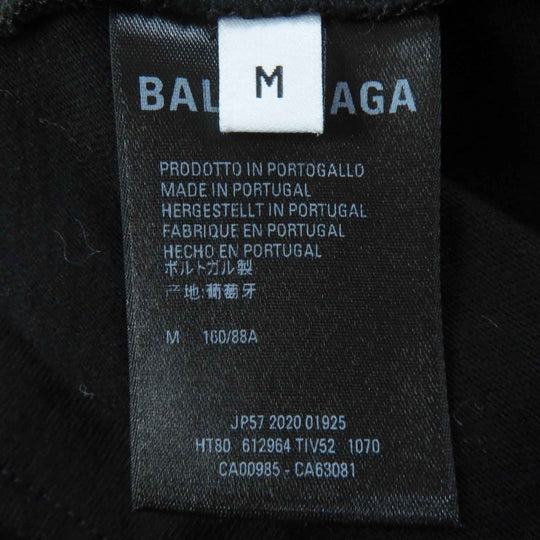 BALENCIAGA Short sleeve T-shirt 612964 Main: 100% cotton black Women M Used Authentic