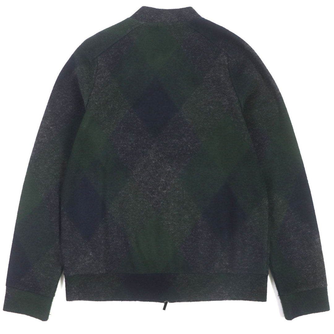 HUGO BOSS Blouson Outer material: 38% rayon, 32% acrylic, 15% polyester, 13% wool, 2% polyurethane Green navy SLIM FIT mens S Used Authentic