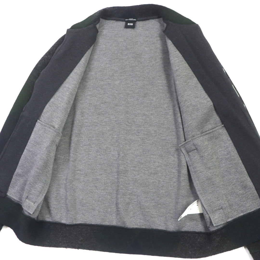 HUGO BOSS Blouson Outer material: 38% rayon, 32% acrylic, 15% polyester, 13% wool, 2% polyurethane Green navy SLIM FIT mens S Used Authentic