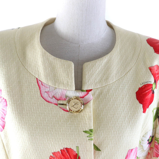 LEONARD FASHION No color jacket Main: 100% cotton Multi Women 11 Used Authentic