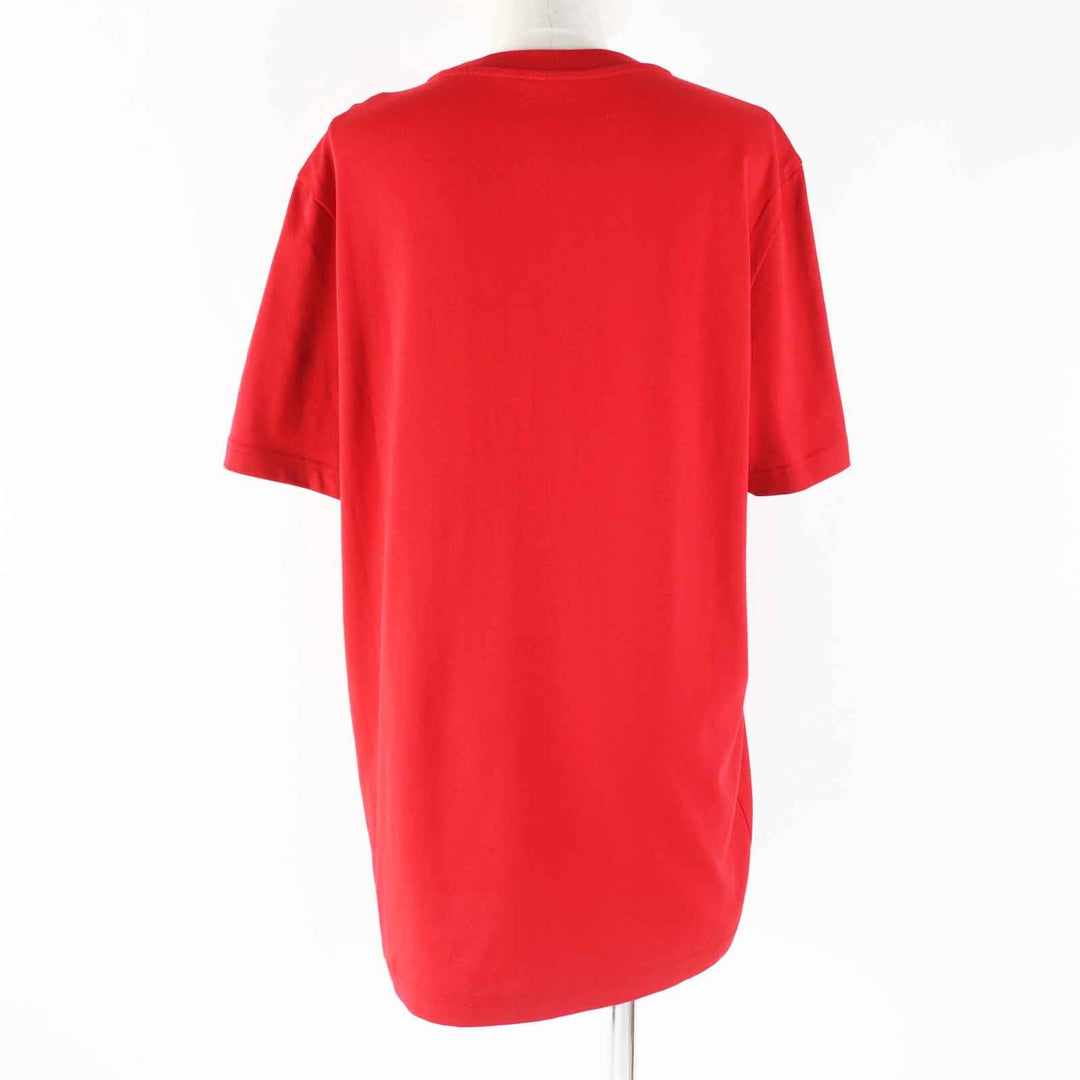 MONCLER Short sleeve T-shirt Main: 100% cotton, Part: 100% cotton Red Stainless Steel T-SHIRT Women L Used Authentic