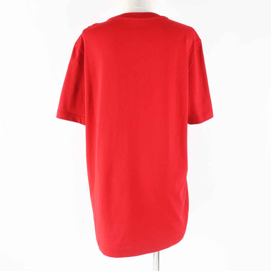 MONCLER Short sleeve T-shirt Main: 100% cotton, Part: 100% cotton Red Stainless Steel T-SHIRT Women L Used Authentic