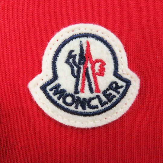 MONCLER Short sleeve T-shirt Main: 100% cotton, Part: 100% cotton Red Stainless Steel T-SHIRT Women L Used Authentic
