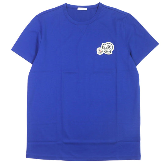 MONCLER Short sleeve T-shirt Main: 100% cotton blue mens L Used Authentic