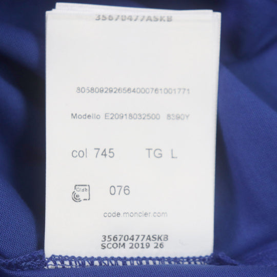 MONCLER Short sleeve T-shirt Main: 100% cotton blue mens L Used Authentic