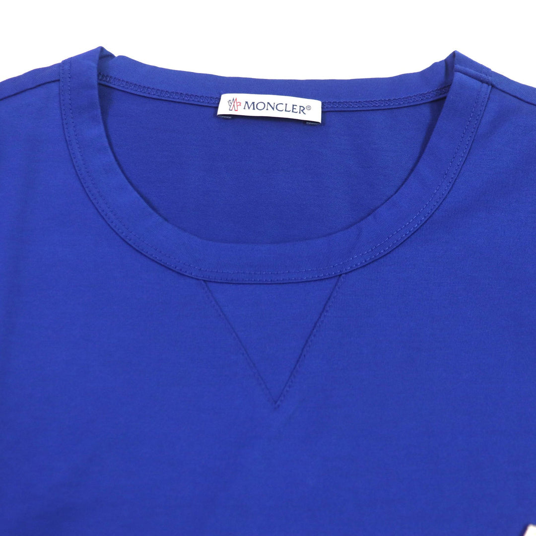 MONCLER Short sleeve T-shirt Main: 100% cotton blue mens L Used Authentic
