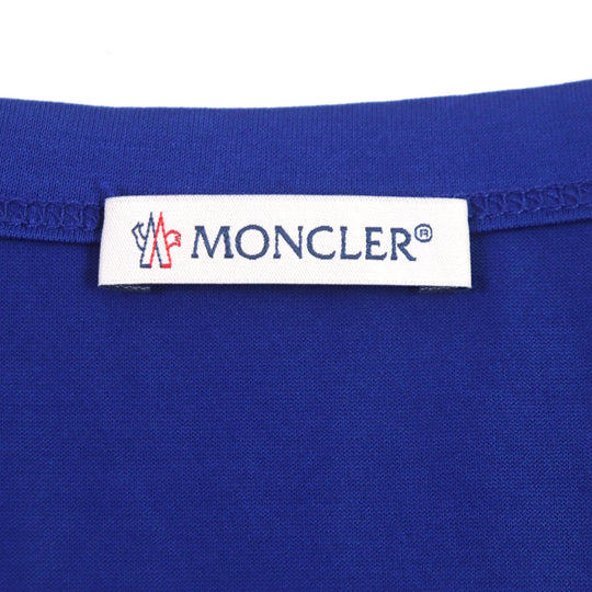 MONCLER Short sleeve T-shirt Main: 100% cotton blue mens L Used Authentic