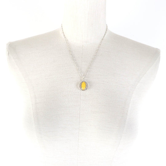 Georg Jensen Necklace Main: SV925, Part: Yellow Agate Yellow silver 1988 2012 Year Necklace Women Used Authentic