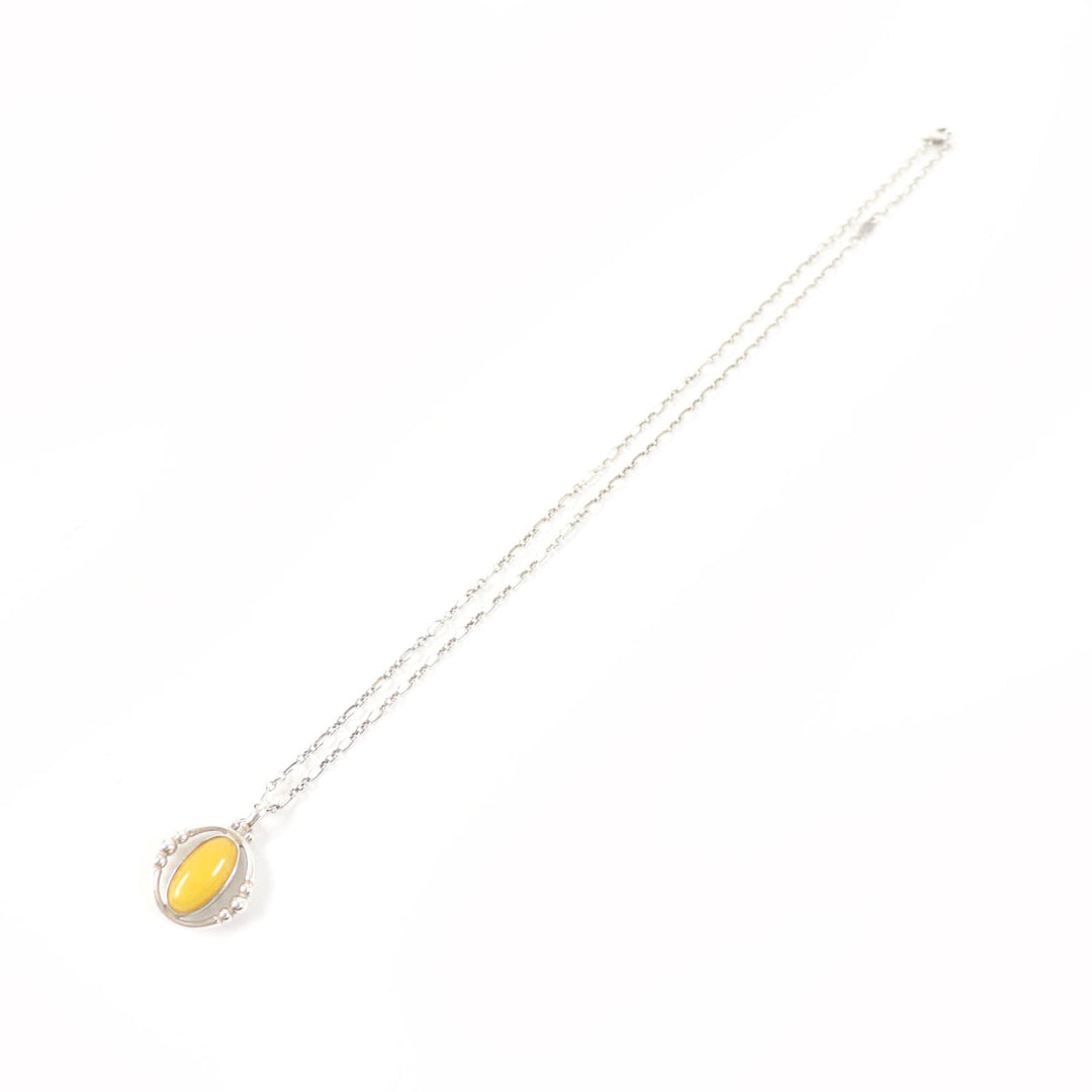 Georg Jensen Necklace Main: SV925, Part: Yellow Agate Yellow silver 1988 2012 Year Necklace Women Used Authentic