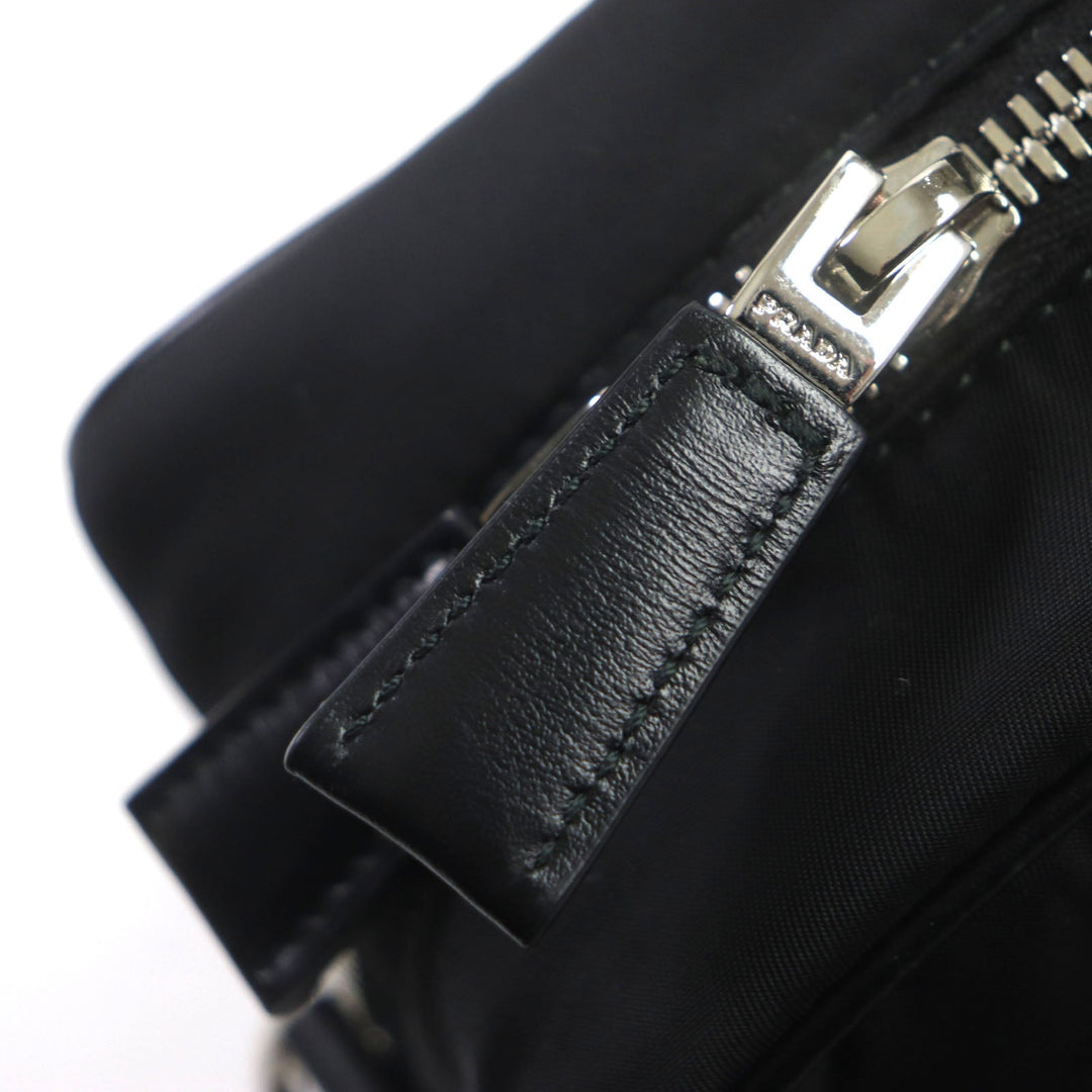 PRADA Shoulder Bag 1BH197 Main: Nylon, Part: Leather black mens Used Authentic