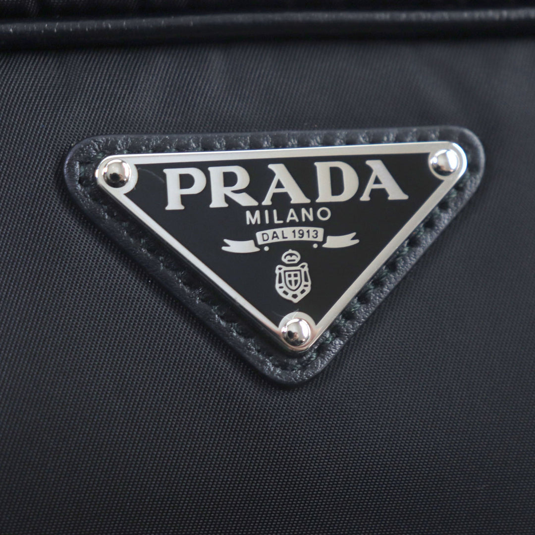 PRADA Shoulder Bag 1BH197 Main: Nylon, Part: Leather black mens Used Authentic