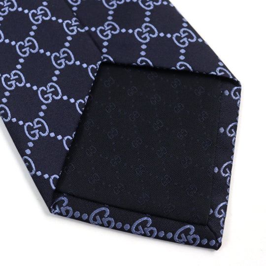 GUCCI tie Main: 100% silk Navy blue ARGOS Argos mens Used Authentic