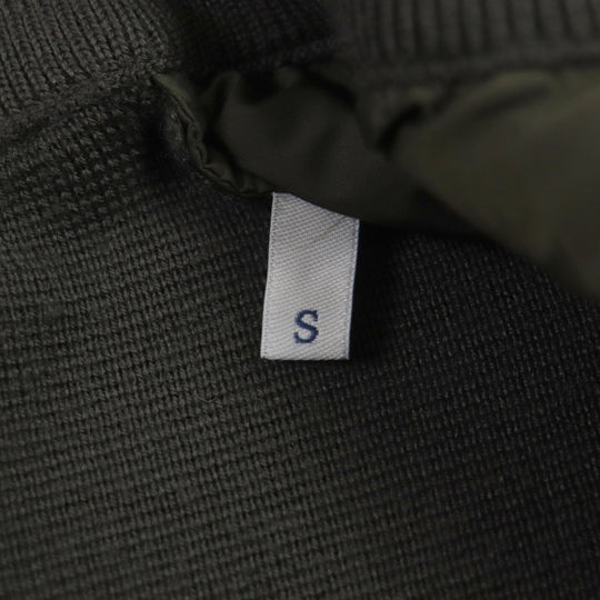 MONCLER Down jacket Outer: 100% nylon, Main: 50% acrylic, Main: 50% wool, Part: 100% nylon, Filling: 90% down khaki CARDIGAN mens S Used Authentic