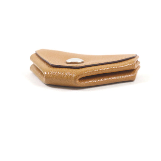 HERMES Coin case Main: Chevre Mysole Brown pink Revan Cattle Women Used Authentic
