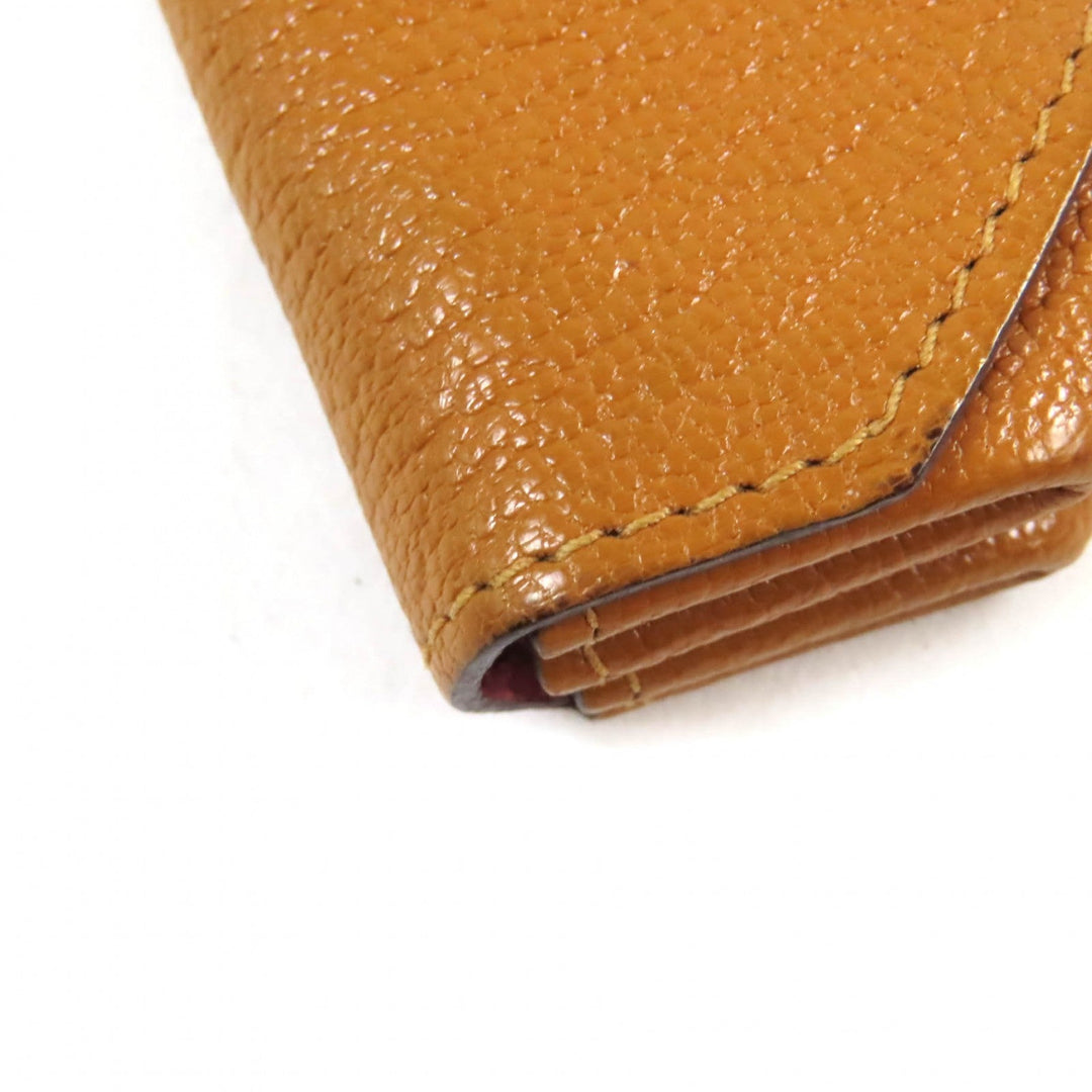 HERMES Coin case Main: Chevre Mysole Brown pink Revan Cattle Women Used Authentic