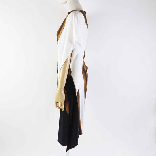 BURBERRY one piece 8046799 Main: 100% silk, Part: 100% silk Brown black white Women 36 Used Authentic