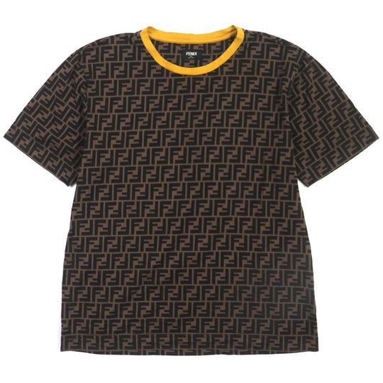 FENDI Short sleeve T-shirt FY0936 Main: 100% cotton Brown mens L Used Authentic