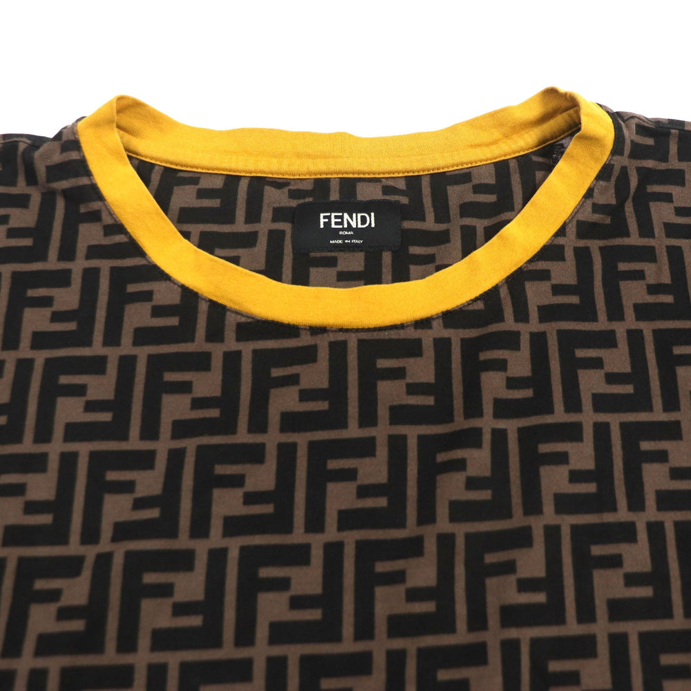 FENDI Short sleeve T-shirt FY0936 Main: 100% cotton Brown mens L Used Authentic
