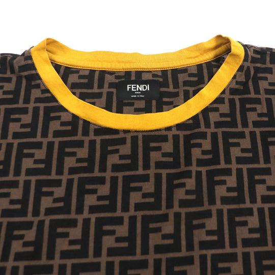 FENDI Short sleeve T-shirt FY0936 Main: 100% cotton Brown mens L Used Authentic
