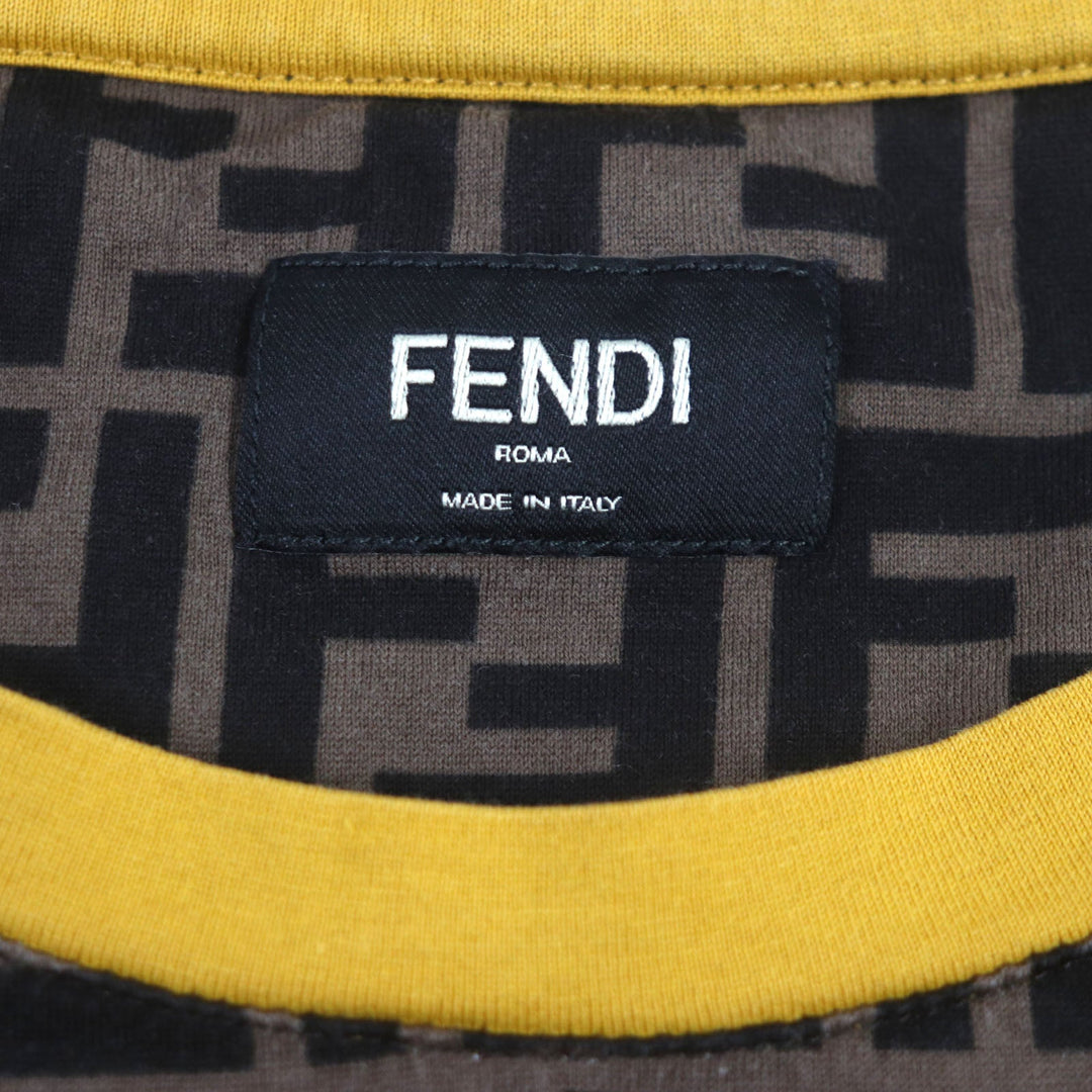 FENDI Short sleeve T-shirt FY0936 Main: 100% cotton Brown mens L Used Authentic