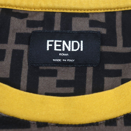 FENDI Short sleeve T-shirt FY0936 Main: 100% cotton Brown mens L Used Authentic