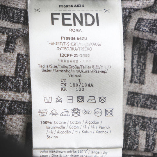 FENDI Short sleeve T-shirt FY0936 Main: 100% cotton Brown mens L Used Authentic