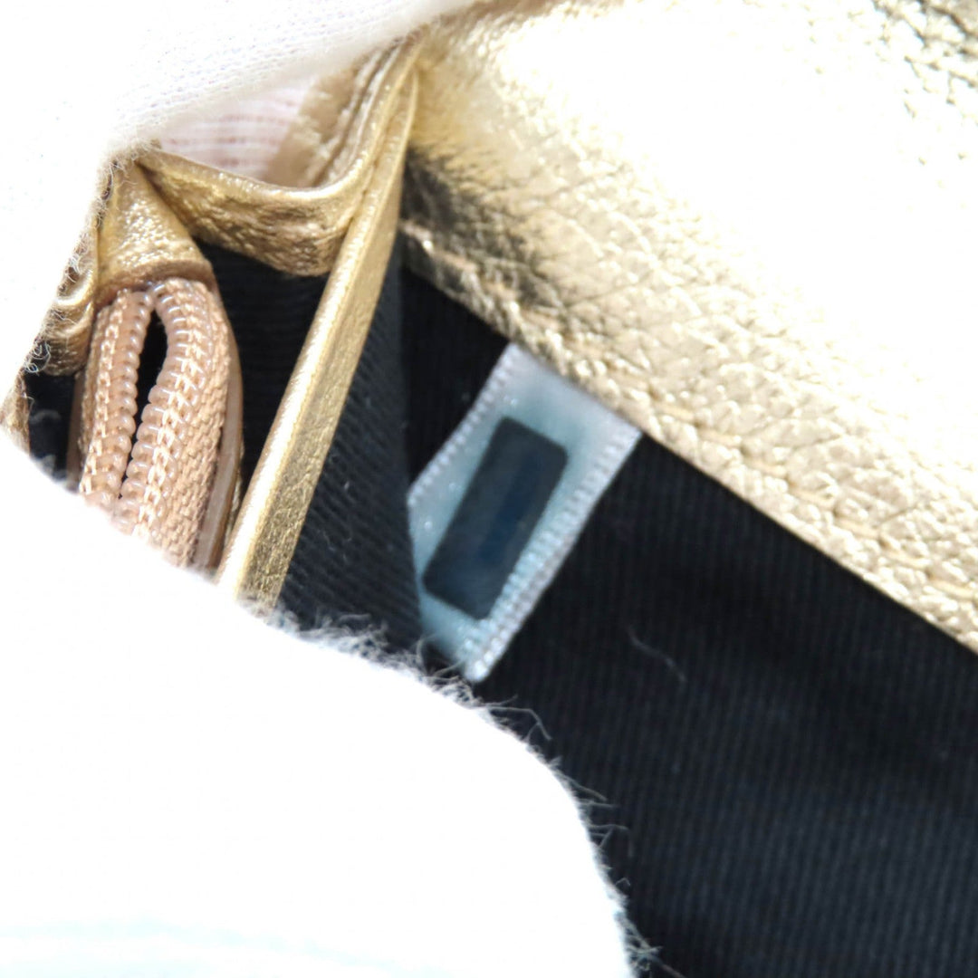 JIMMY CHOO Long Wallet Purse Main: Nappa leather gold NINO Women Used Authentic