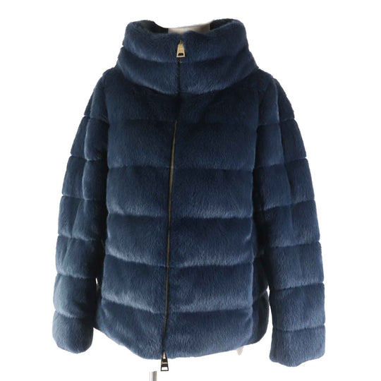 Herno Down jacket PI1166D-12354-9202 Main: 100% polyester, Lining: 100% nylon, Filling: 80% down, Filling: 20% feather Navy LADY CAPE Women 42 Used Authentic