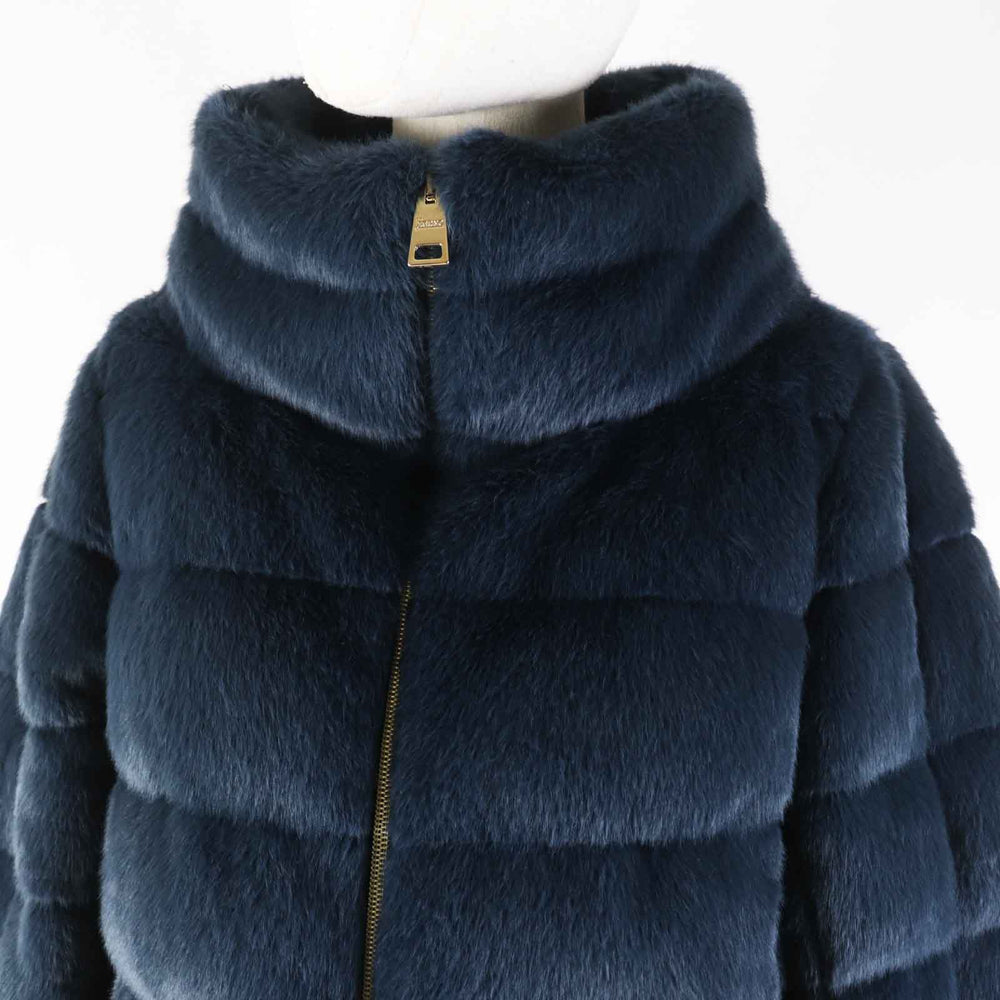 Herno Down jacket PI1166D-12354-9202 Main: 100% polyester, Lining: 100% nylon, Filling: 80% down, Filling: 20% feather Navy LADY CAPE Women 42 Used Authentic