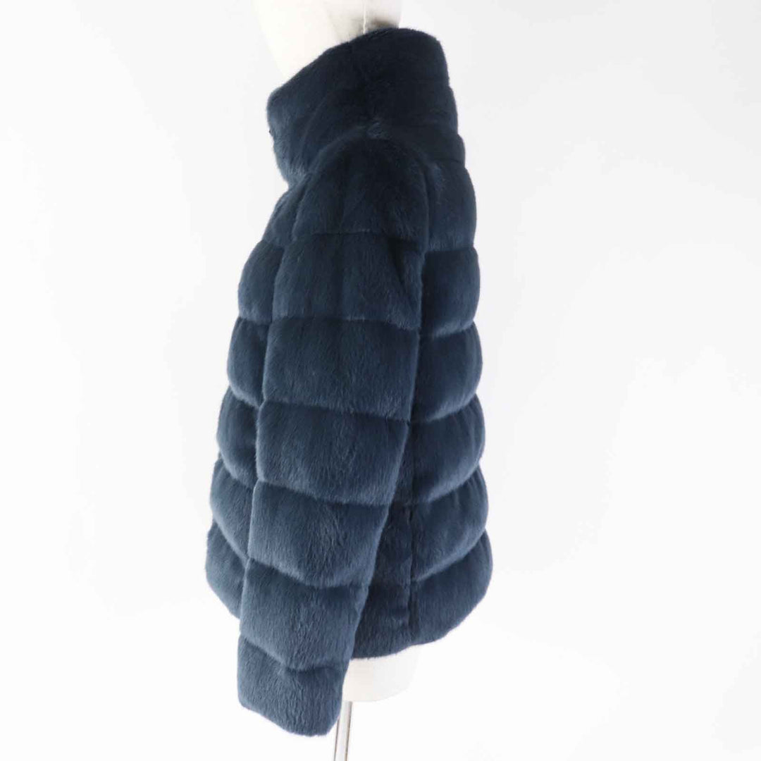 Herno Down jacket PI1166D-12354-9202 Main: 100% polyester, Lining: 100% nylon, Filling: 80% down, Filling: 20% feather Navy LADY CAPE Women 42 Used Authentic