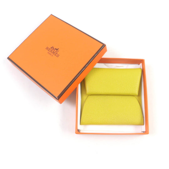 HERMES Coin case Main: Chevre Cumin Orange Minced Bastia Women Used Authentic
