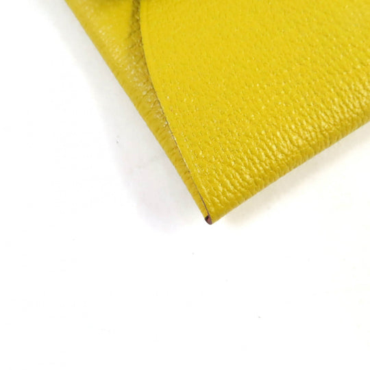 HERMES Coin case Main: Chevre Cumin Orange Minced Bastia Women Used Authentic