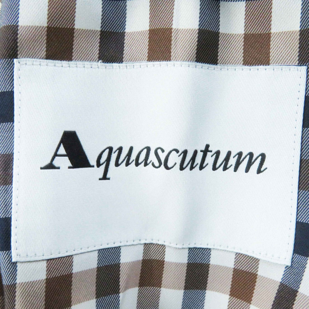 Aquascutum trench coat cotton Dark navy Women 4 Used Authentic