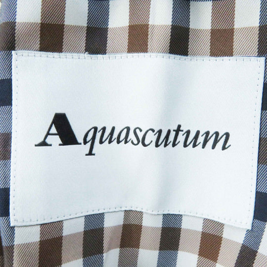 Aquascutum trench coat cotton Dark navy Women 4 Used Authentic