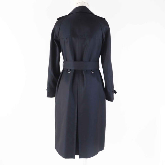 Aquascutum trench coat cotton Dark navy Women 4 Used Authentic