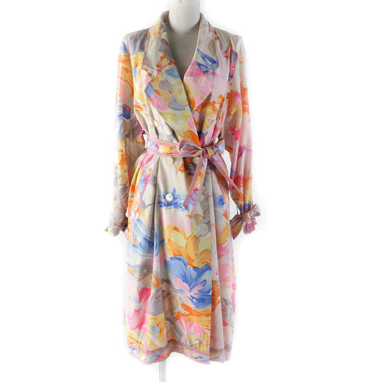 LEONARD FASHION coat Main: 100% silk Multi Women 9 Used Authentic