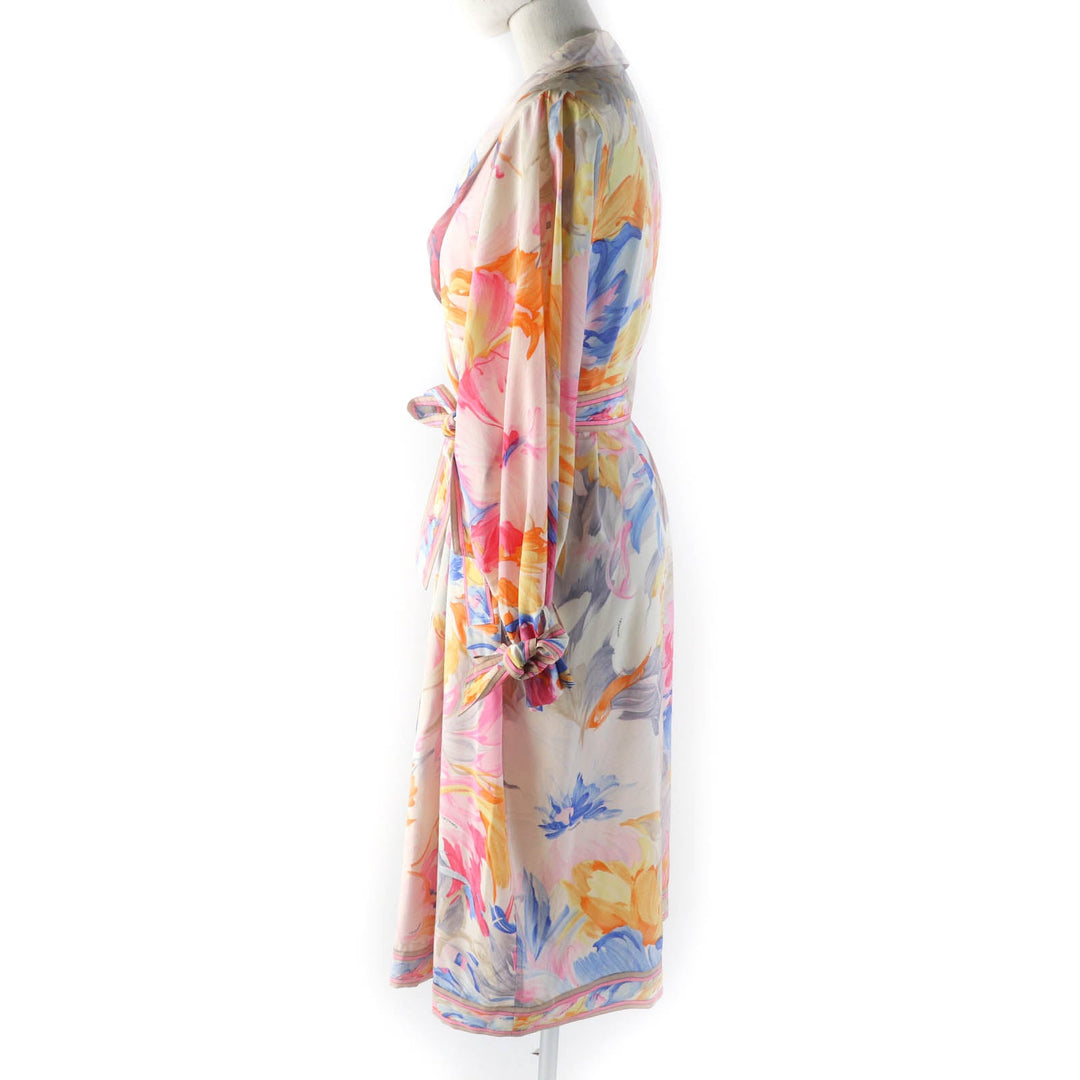 LEONARD FASHION coat Main: 100% silk Multi Women 9 Used Authentic