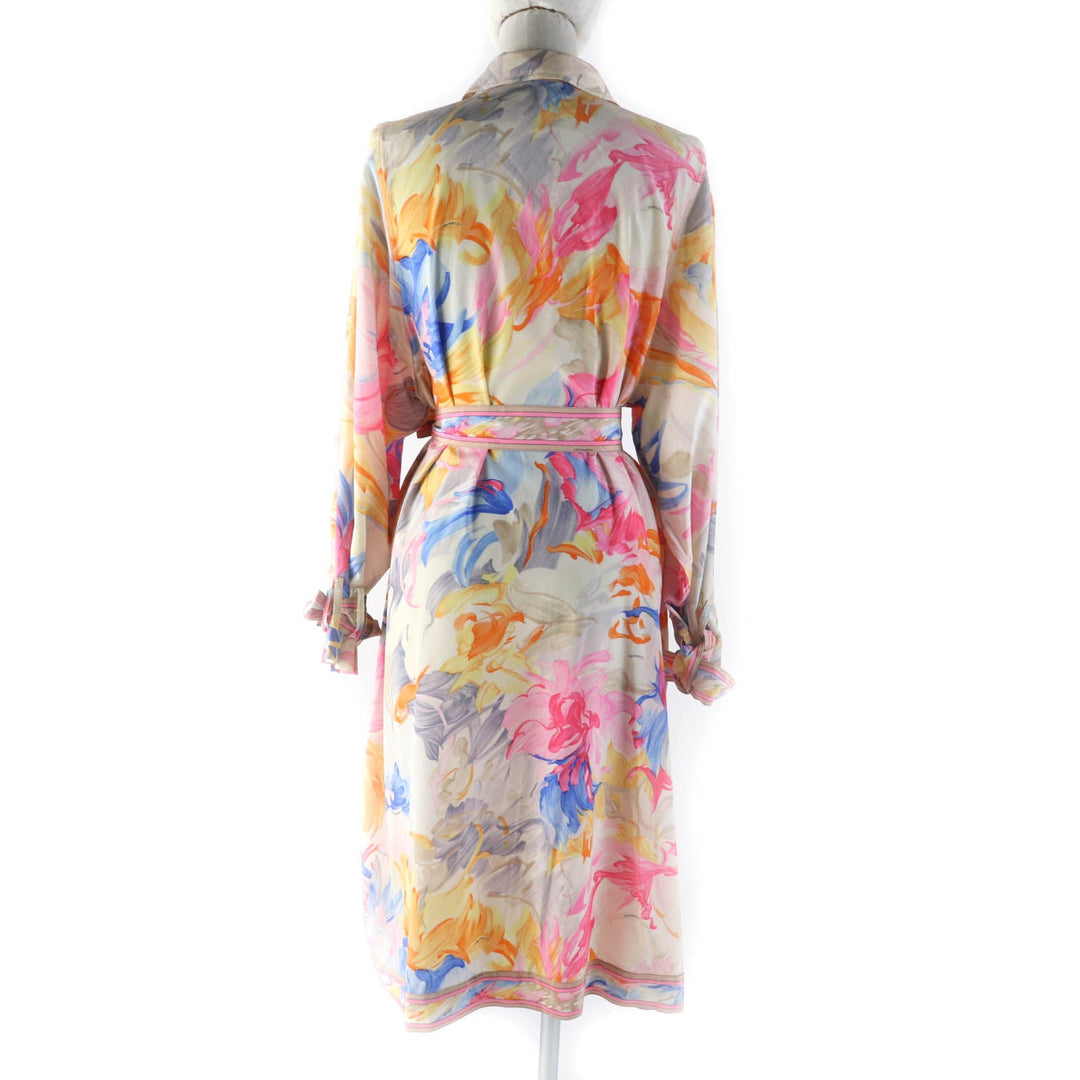 LEONARD FASHION coat Main: 100% silk Multi Women 9 Used Authentic