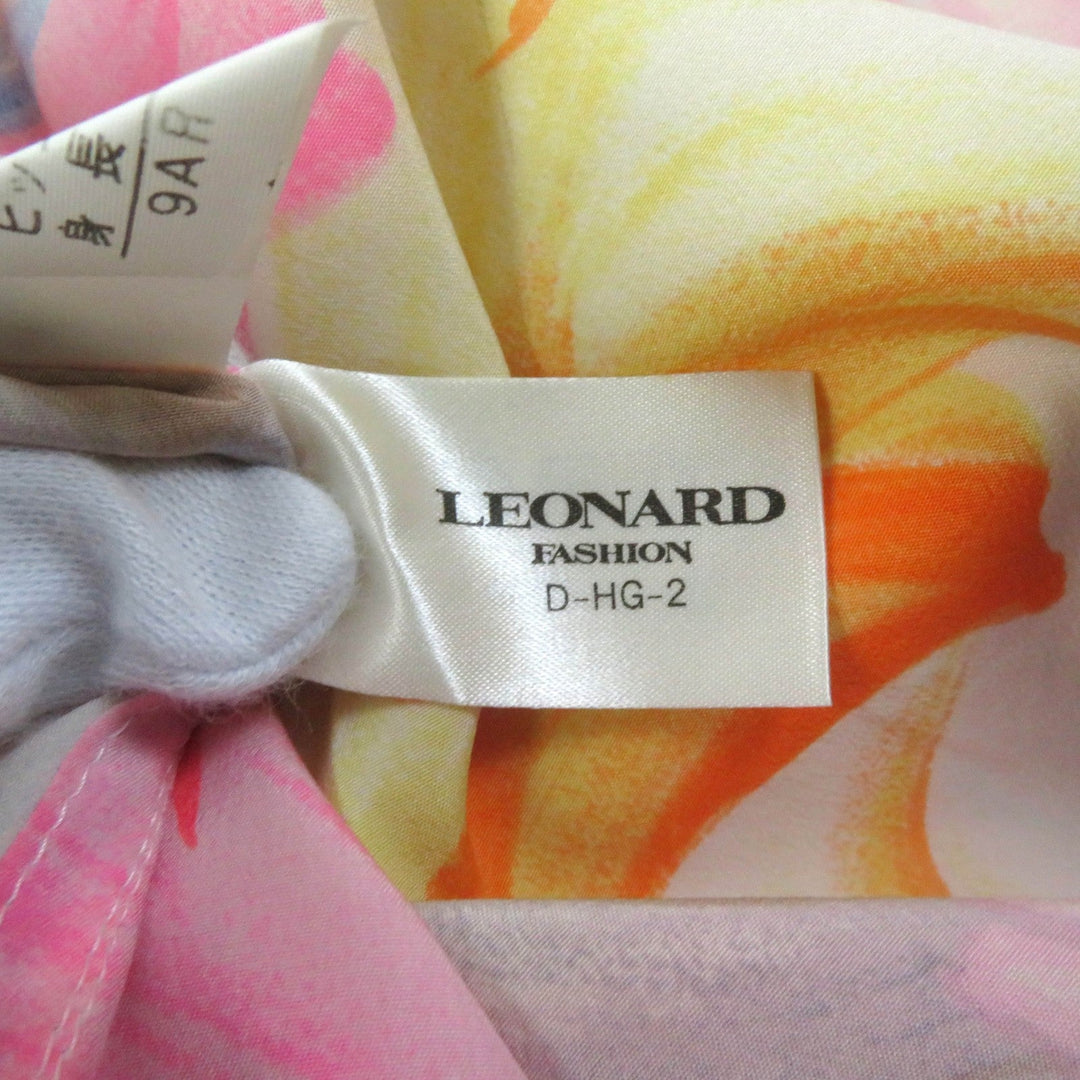 LEONARD FASHION coat Main: 100% silk Multi Women 9 Used Authentic