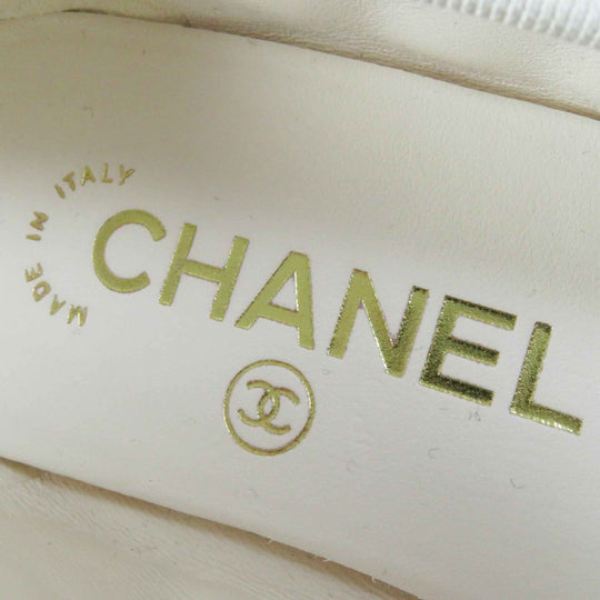 CHANEL Ballet shoes 24P G45591 Main: Lambskin Black white red ballerina Women 36 Used Authentic
