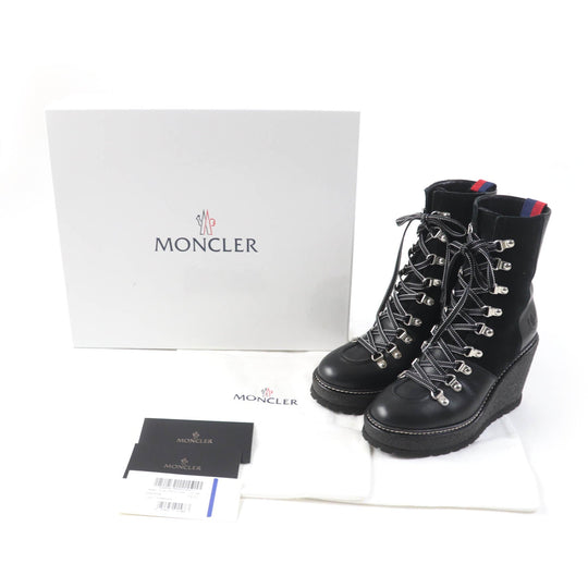 MONCLER short boots Main: Leather black SHANICE Women 37 Used Authentic