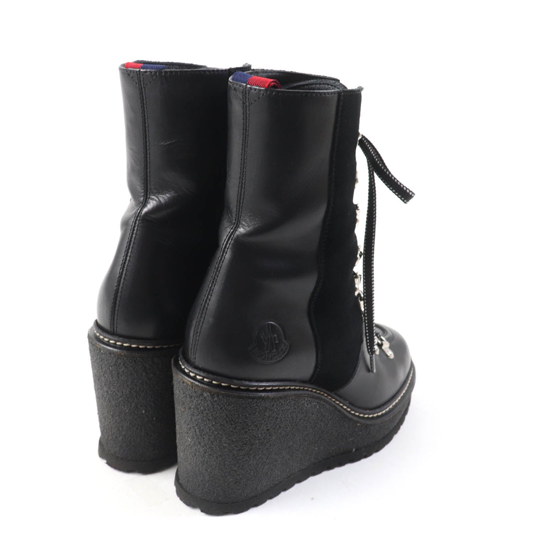 MONCLER short boots Main: Leather black SHANICE Women 37 Used Authentic