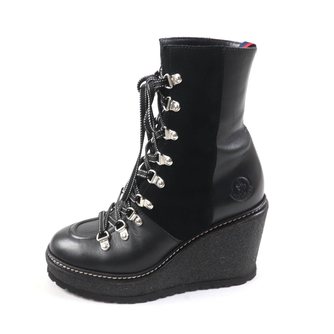 MONCLER short boots Main: Leather black SHANICE Women 37 Used Authentic