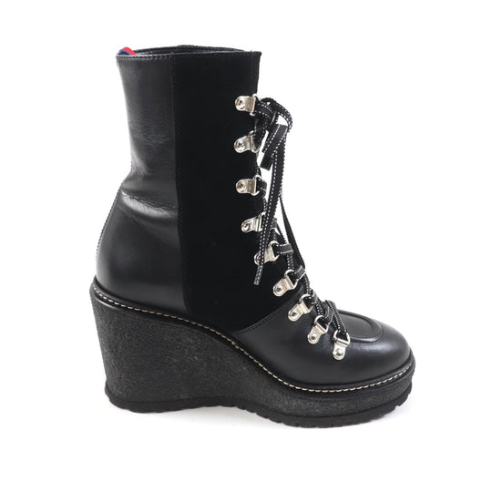 MONCLER short boots Main: Leather black SHANICE Women 37 Used Authentic