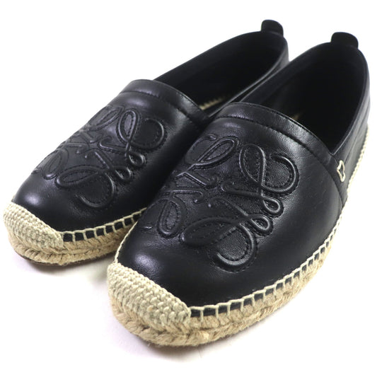 LOEWE Slip-on Main: Leather black mens 41 Used Authentic