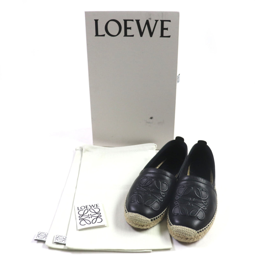 LOEWE Slip-on Main: Leather black mens 41 Used Authentic